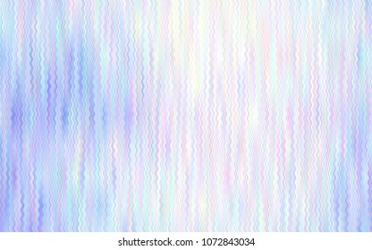 Light BLUE vector pattern with bent ribbons. Colorful abstract illustration with gradient lines. Textured wave pattern for backgrounds.