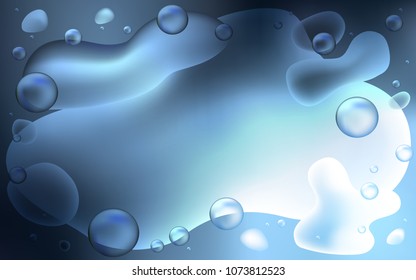 Light BLUE vector pattern with bent ribbons. A completely new color illustration in memphis style. A completely new memphis design for your business.