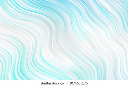 Light BLUE vector pattern with bent lines. Shining crooked illustration in marble style. The elegant pattern for brand book.