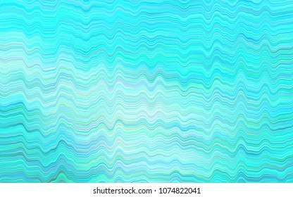 Light BLUE vector pattern with bent lines. A completely new color illustration in marble style. A completely new marble design for your business.