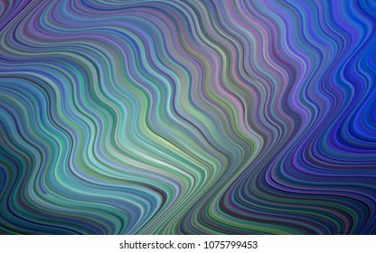 Light BLUE vector pattern with bent lines. A vague circumflex abstract illustration with gradient. The template for cell phone backgrounds.