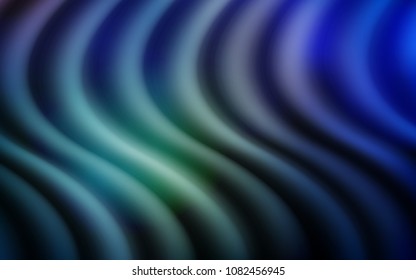 Light BLUE vector pattern with bent lines. A sample with blurred bubble shapes. The template for cell phone backgrounds.