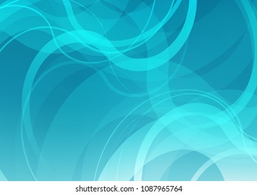 Light BLUE vector pattern with bent ribbons. Blurred geometric sample with gradient bubbles.  A new texture for your  ad, booklets, leaflets.