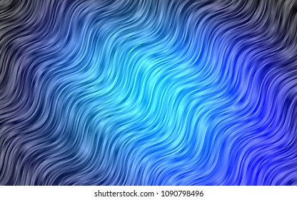 Light BLUE vector pattern with bent lines. Modern gradient abstract illustration with bandy lines. Brand-new design for your ads, poster, banner.
