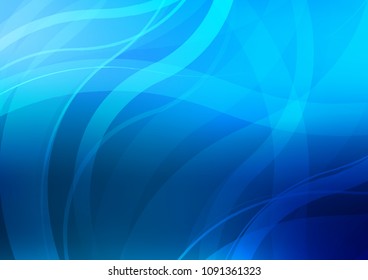 Light BLUE vector pattern with bent lines. Modern gradient abstract illustration with bandy lines. New composition for your brand book.