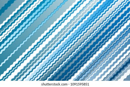 Light BLUE vector pattern with bent ribbons. Colorful illustration in abstract marble style with gradient. Pattern for your business design.