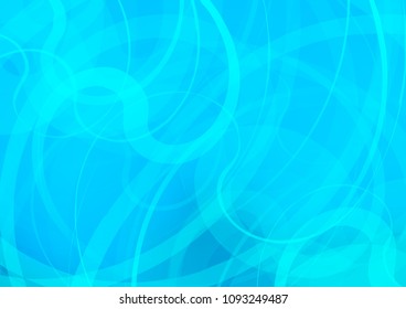 Light BLUE vector pattern with bent lines. Creative illustration in halftone marble style with gradient. The best blurred design for your business.