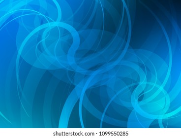 Light BLUE vector pattern with bent lines. A completely new color illustration in marble style. Marble style for your business design.