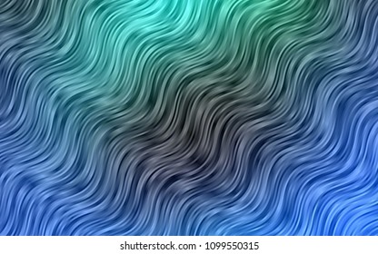 Light BLUE vector pattern with bent ribbons. Shining crooked illustration in marble style. Textured wave pattern for backgrounds.