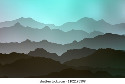 Light BLUE vector pattern with bent ribbons. Colorful illustration in abstract mountain style with gradient. The elegant pattern for brand book.