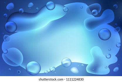 Light BLUE vector pattern with bent ribbons. Creative geometric illustration in memphis style with gradient. The template for cell phone backgrounds.