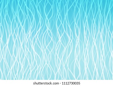 Light BLUE vector pattern with bent ribbons. Brand new colored illustration in marble style with gradient. A completely new template for your business design.