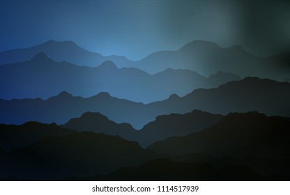 Light BLUE vector pattern with bent lines. Creative geometric illustration in mountain style with gradient. New composition for your brand book.