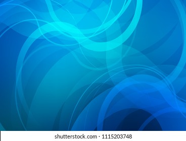 Light BLUE vector pattern with bent lines. An elegant bright illustration with gradient. Pattern for your business design.