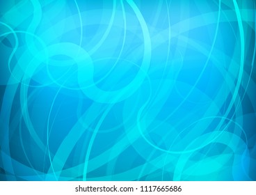 Light BLUE vector pattern with bent lines. Glitter abstract illustration with wry lines. Marble design for your web site.