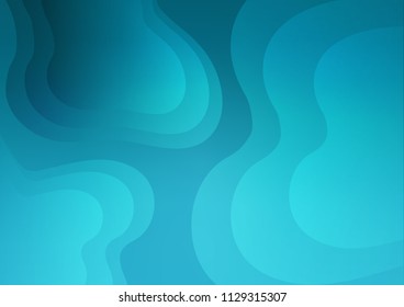 Light BLUE vector pattern with bent ribbons. Blurred geometric sample with gradient bubbles.  New composition for your brand book.