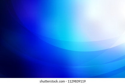 Light BLUE vector pattern with bent ribbons. Shining illustration, which consist of blurred lines, circles. A completely new memphis design for your business.