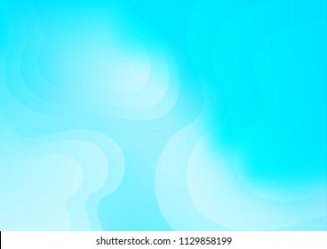 Light BLUE vector pattern with bent ribbons. Shining crooked illustration in marble style. A completely new marble design for your business.