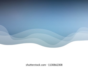 Light BLUE vector pattern with bent ribbons. An elegant bright illustration with gradient. A completely new template for your business design.