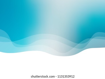 Light BLUE vector pattern with bent ribbons. Colorful abstract illustration with gradient lines. Marble style for your business design.
