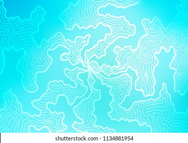 Light BLUE vector pattern with bent ribbons. Glitter abstract illustration with wry lines. Brand new design for your ads, poster, banner.
