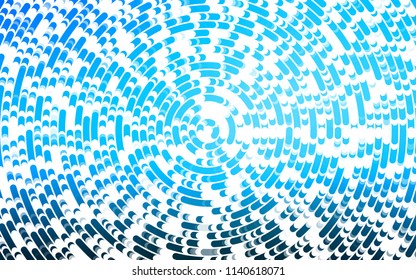 Light BLUE vector pattern with bent lines. Shining illustration, which consist of blurred lines, circles. Marble design for your web site.