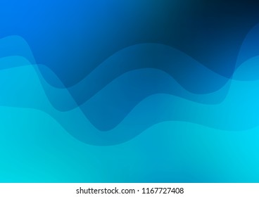 Light BLUE vector pattern with bent ribbons. Creative illustration in halftone marble style with gradient. A new texture for your  ad, booklets, leaflets.