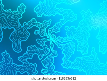 Light BLUE vector pattern with bent ribbons. Geometric illustration in marble style with gradient.  A completely new marble design for your business.