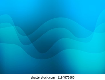 Light BLUE vector pattern with bent ribbons. Shining crooked illustration in marble style. Marble style for your business design.