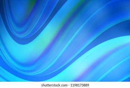 Light BLUE vector pattern with bent lines. Colorful abstract illustration with gradient lines. New composition for your brand book.