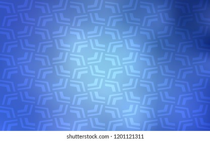 Light BLUE vector pattern with bent ribbons. A vague circumflex abstract illustration with gradient. New composition for your brand book.