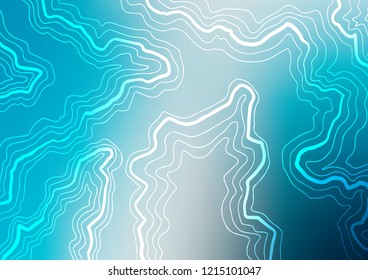 Light BLUE vector pattern with bent ribbons. A vague circumflex abstract illustration with gradient. Marble design for your web site.
