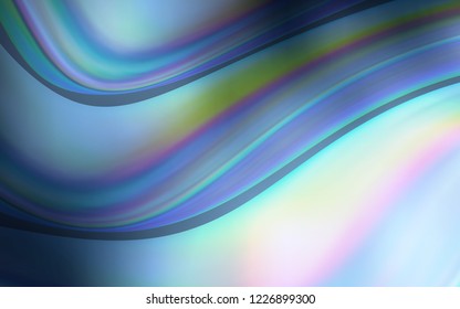 Light BLUE vector pattern with bent lines. Creative illustration in halftone marble style with gradient. A completely new memphis design for your business.