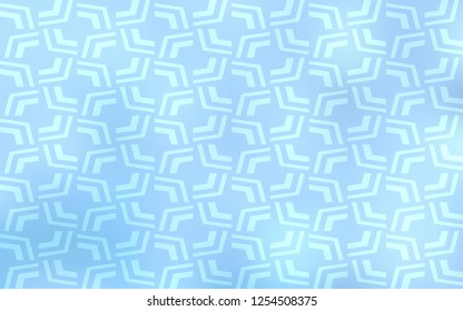 Light BLUE vector pattern with bent ribbons. A sample with blurred bubble shapes. Textured wave pattern for backgrounds.