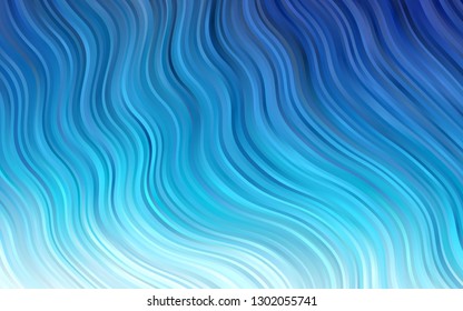 Light BLUE vector pattern with bent ribbons. Brand new colored illustration in marble style with gradient. A completely new marble design for your business.