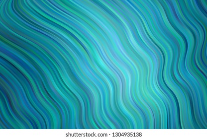 Light BLUE vector pattern with bent ribbons. An elegant bright illustration with gradient. A new texture for your  ad, booklets, leaflets.