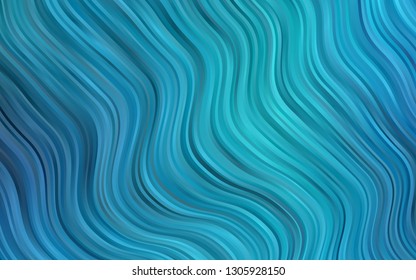 Light BLUE vector pattern with bent ribbons. Modern gradient abstract illustration with bandy lines. New composition for your brand book.
