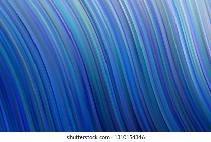 Light BLUE vector pattern with bent ribbons. A sample with blurred bubble shapes. A completely new template for your business design.