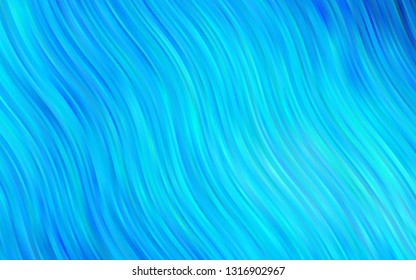 Light BLUE vector pattern with bent ribbons. Creative illustration in halftone marble style with gradient. The elegant pattern for brand book.