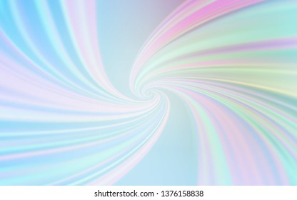 Light BLUE vector pattern with bent lines. Creative illustration in halftone style with gradient. A completely new design for your business.