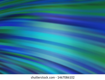 Light BLUE vector pattern with bent ribbons. Glitter abstract illustration with wry lines. A new texture for your  ad, booklets, leaflets.