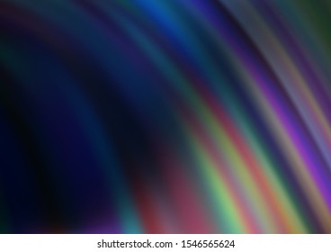 Light BLUE vector pattern with bent ribbons. Blurred geometric sample with gradient bubbles.  Marble design for your web site.