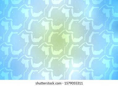 Light BLUE vector pattern with bent lines. Creative illustration in halftone style with gradient. A new texture for your  ad, booklets, leaflets.