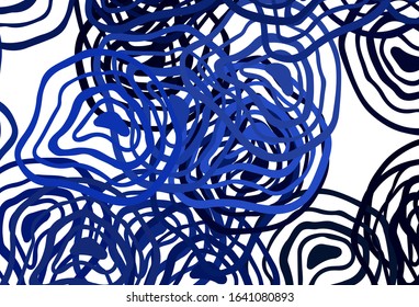 Light BLUE vector pattern with bent lines. A circumflex abstract illustration with gradient. Colorful wave pattern for your design.