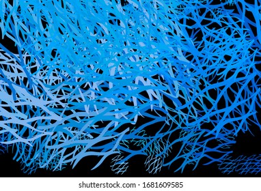 Light BLUE vector pattern with bent lines. A completely new colorful illustration in simple style. Abstract style for your business design.