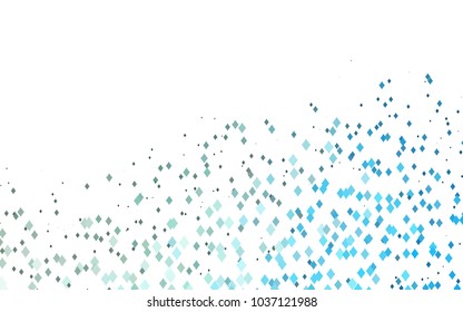 Light BLUE vector pattern. Brand-new rectangular template. Shining geometric sample. Repeating theme with rectangular shapes. Texture for your design.