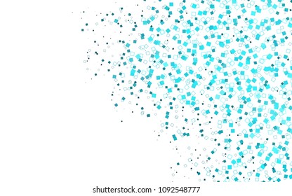 Light BLUE vector pattern. Brand-new rectangular template. Shining geometric sample. Repeating theme with rectangular shapes. Texture for your design.