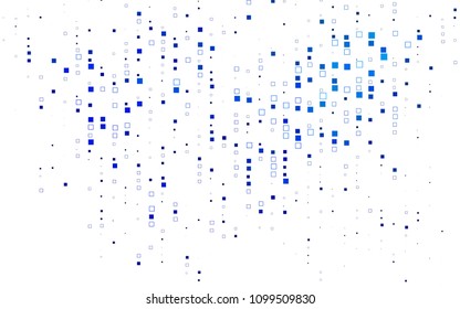 Light BLUE vector pattern. Brand-new rectangular template. Shining geometric sample. Repeating theme with rectangular shapes. Texture for your design.