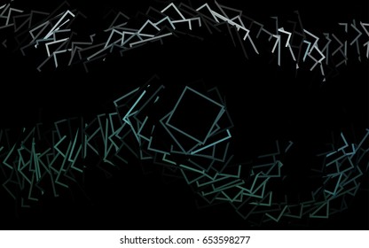 Light BLUE vector pattern. Brand-new rectangular template. Shining geometric sample. Repeating theme with rectangular shapes. Texture for your design.