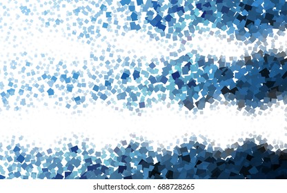 Light BLUE vector pattern. Brand-new rectangular template. Shining geometric sample. Repeating theme with rectangular shapes. Texture for your design.
